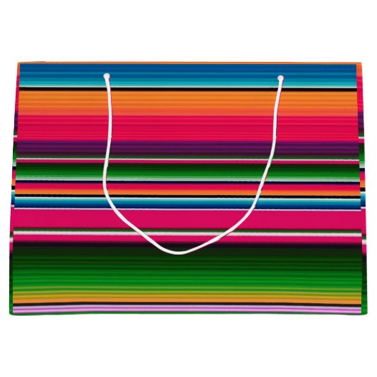 Mexicaanse griepband Stripes Mexico Colorful Groot Cadeauzakje (Voorkant)