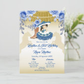 Mexicaanse griezelaar en vogelblauwe bloem kaart (Staand voorkant)