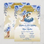 Mexicaanse griezelaar en vogelblauwe bloem kaart (Voorkant / Achterkant)