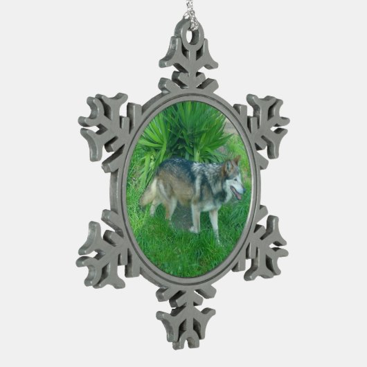 Mexicaanse grijze wolf #1 Snowflake Ornament (Links)