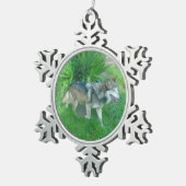 Mexicaanse grijze wolf #1 Snowflake Ornament (Rechts)
