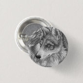Mexicaanse grijze Wolf Pin Ronde Button 3,2 Cm (Voorkant /achterkant)