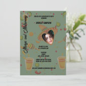 Mexicaanse groene margs & huwelijk Bachelorette fo Kaart (Staand voorkant)
