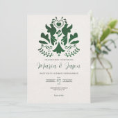 Mexicaanse groene moderne minimalistische elegante kaart (Staand voorkant)