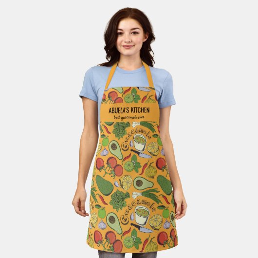 Mexicaanse Guacamole Abuela's KeukenChef Schort (Gedragen)