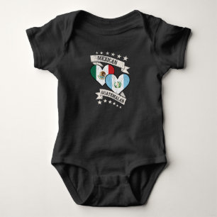 Mexicaanse Guatemalteekse hartvlaggen Mexico Guate Romper