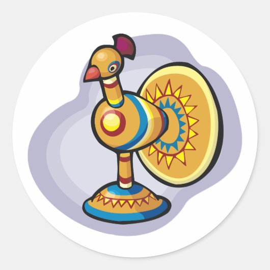 Mexicaanse haan Speelgoed Ronde Sticker (Voorkant)