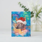 Mexicaanse hairless Breed Dog Kerstmis Feestdagenkaart (Staand voorkant)
