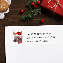 Mexicaanse Hairless Xoloitzcuintle Dog Retouradres Etiket