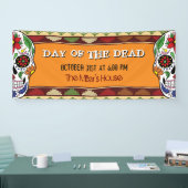 Mexicaanse Halloween Dag van de Dode Suikerschedel Spandoek (Beurs)