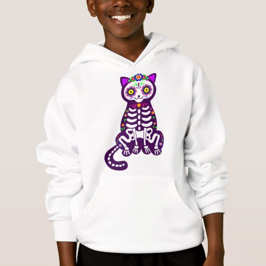 Mexicaanse Halloween kat skelet folklore (Voorkant)