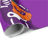 Mexicaanse Halloween kat skelet pompoen Cadeaupapier (Rol Hoek)