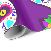 Mexicaanse Halloween kat suiker schedel Cadeaupapier (Rol Hoek)