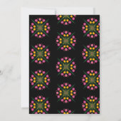 Mexicaanse hand tekende Floral Black roze sparen d Kaart (Achterkant)