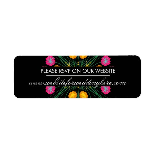 Mexicaanse handleiding Floral Spaanse website RSVP Etiket (Voorkant)