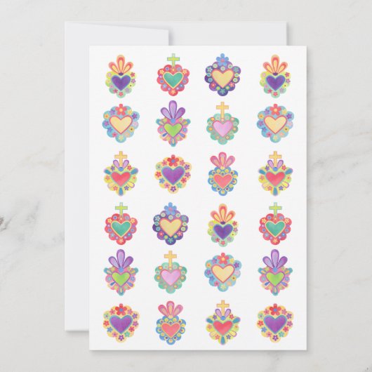 Mexicaanse hart bruiloft uitnodiging (Achterkant)