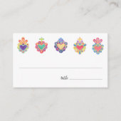 Mexicaanse hart bruiloft uitnodiging informatiekaartje (Voorkant)