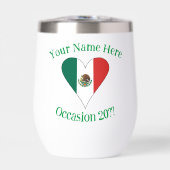 Mexicaanse Hart Vlag Groen Gepersonaliseerde Tekst (Voorkant)