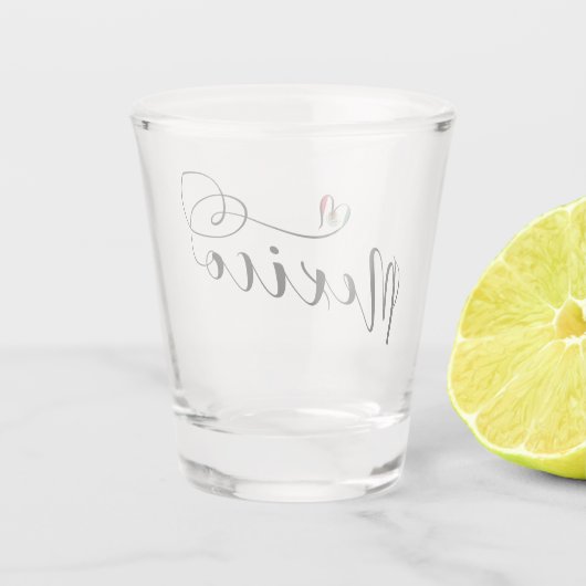 Mexicaanse hartvlag shot glas (Achterkant)