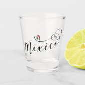Mexicaanse hartvlag shot glas (Voorkant)
