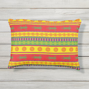 Mexicaanse hazard Pattern Buitenkussen