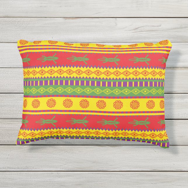 Mexicaanse hazard Pattern Buitenkussen (Achterkant)