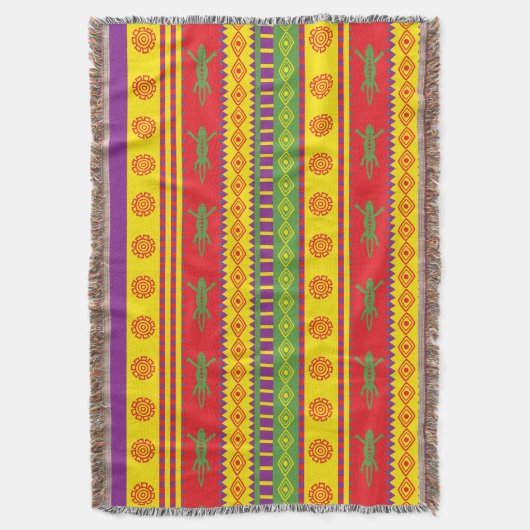 Mexicaanse hazard Pattern Deken (Voorkant Verticaal)