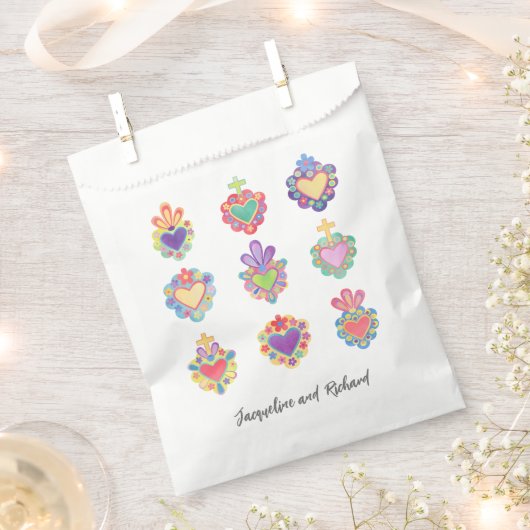 MEXICAANSE HEILIGE HARTEN BEDANKZAKJE (Geknipt)