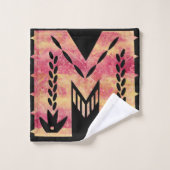 MEXICAANSE HEMEL -M- rood sinaasappel damast Bad Handdoek (Wasdoekje)