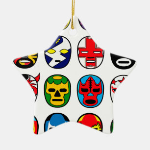 Mexicaanse het Worstelen van Libre Luchador van Keramisch Ornament