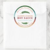 Mexicaanse hete saus of kruidige salsa jalapeno et ronde sticker (Tas)