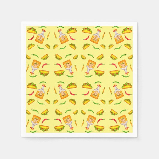 Mexicaanse hispanic eten tacos tequila servet (Voorkant)