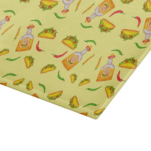 Mexicaanse hispanic eten tacos tequila snijplank (Hoek)