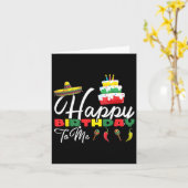 Mexicaanse Holliday Sombrero Cute Cake Happy Birth Kaart (Gele Bloem)