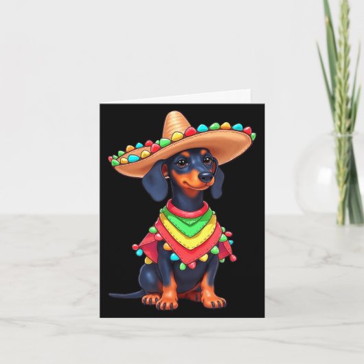 Mexicaanse hond fiesta grappige cinco de mayo hond kaart (Voorkant)