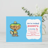 Mexicaanse hond met een taco | Achterkleur kiezen Kaart (Staand voorkant)