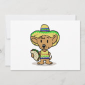 Mexicaanse hond met een taco | Achterkleur kiezen Kaart (Achterkant)