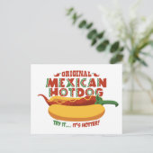 Mexicaanse hotdog briefkaart (Staand voorkant)