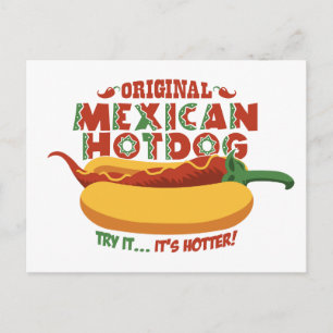 Mexicaanse hotdog briefkaart