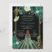Mexicaanse Hunter Green Quinceanera Butterfly Kaart (Voorkant)