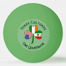 Mexicaanse Iers-Amerikaanse vlag Shamrock geperson Pingpongbal