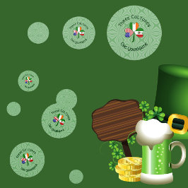 Mexicaanse Ierse Amerikaanse Shamrock Vlag Confetti