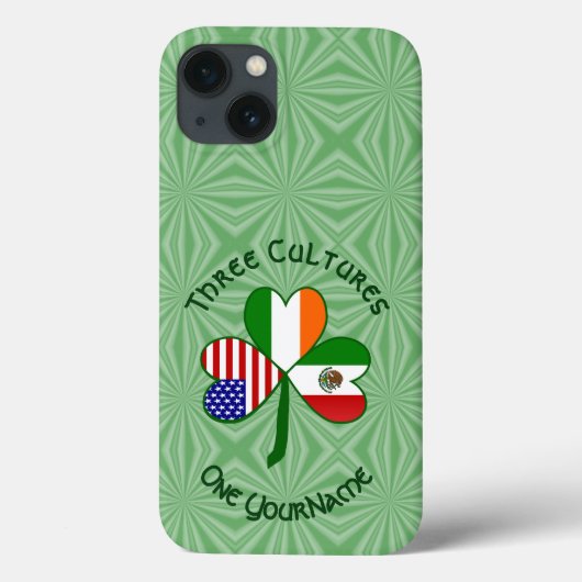 Mexicaanse Ierse Amerikaanse Vlag Shamrock Persoon Case-Mate iPhone Case (Achterkant)