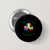 Mexicaanse Ierse Amerikaanse Vlag Shamrock Persoon Ronde Button 5,7 Cm (Voorkant /achterkant)