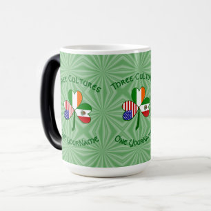 Mexicaanse Ierse Amerikaanse Vlaggen Shamrock Uw N Magische Mok