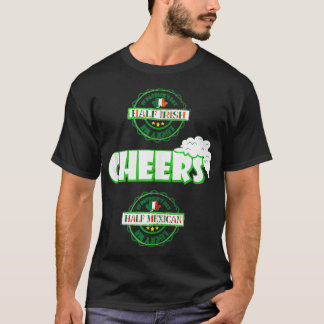 Mexicaanse Ierse klaver vlag koele Ierse heilige p T-shirt