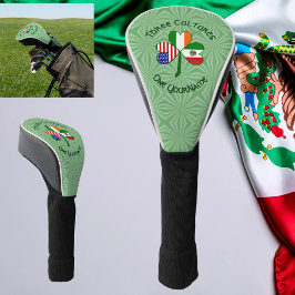 Mexicaanse Ierse Vlaggen van de VS Shamrock Persoo Golfheadcover