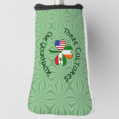Mexicaanse Ierse Vlaggen van de VS Shamrock Persoo Golfheadcover (Draai 90)