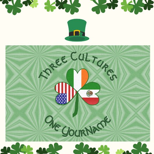 Mexicaanse Ierse Vlaggen van de VS Shamrock Persoo Tissuepapier