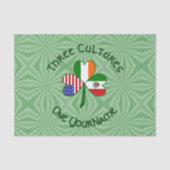 Mexicaanse Ierse Vlaggen van de VS Shamrock Persoo Tissuepapier (Voorkant)